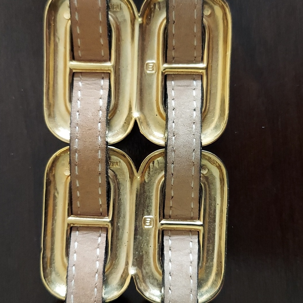 Vintage Late 1980s/Early 1990s Gold Chain & Woven Black Leather Double Link Belt - Picture 16 of 16